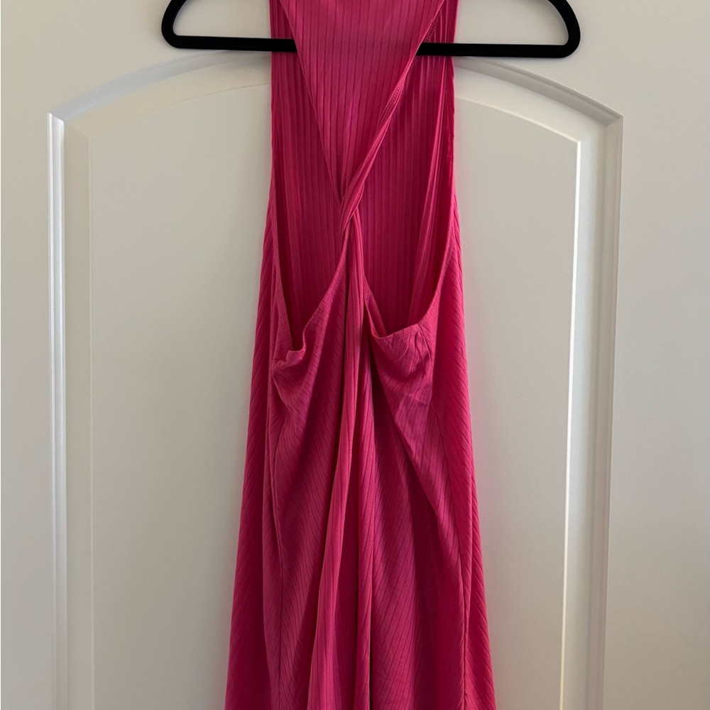 Freshwater Bathing Suit Cover Up Twist Back Short Dress Size L Cabana Pink - Picture 3 of 13